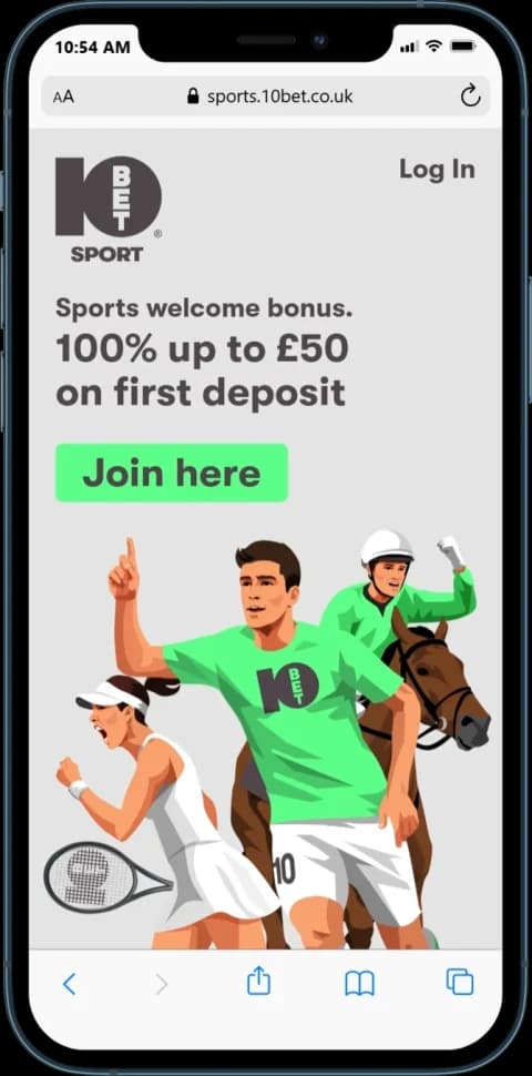 10Bet New Welcome Offer - 100% up to £50 on first deposit