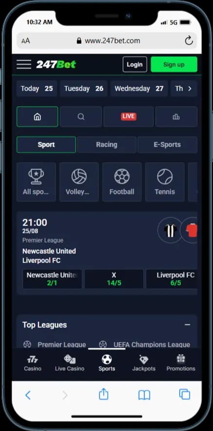 247Bet In play options
