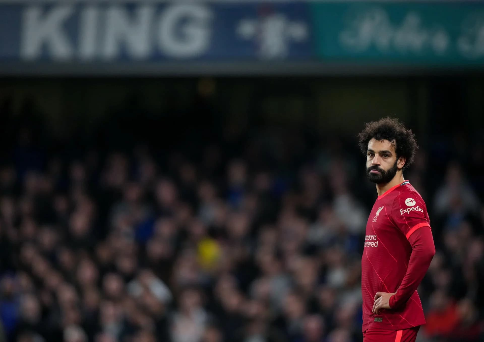 Mohamed 'Mo' Salah of Liverpool during the Premier League match between Chelsea and Liverpool 