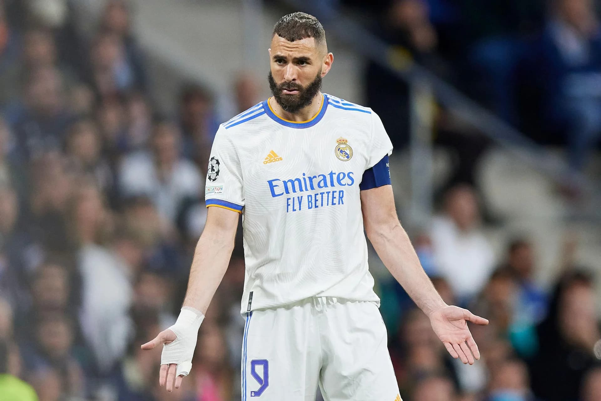 Karim Benzema of Real Madrid during the UEFA Champions League match