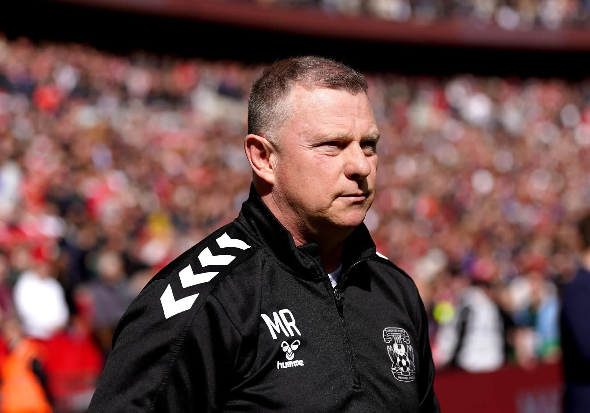 Coventry City manager Mark Robins ahead of the Emirates FA Cup semi-final match at Wembley Stadium, London
