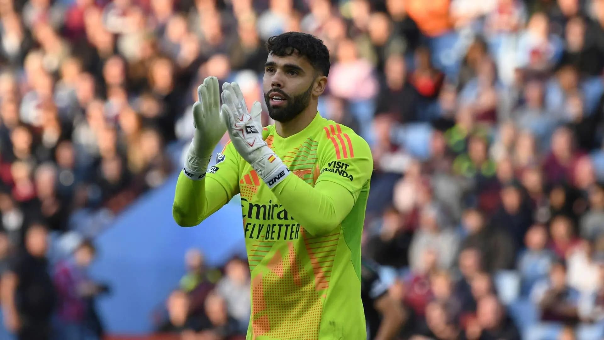 Arsenal's goalkeeper David Raya