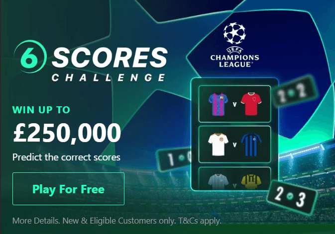 bet365 6 SCores Challenge | Free to Play Competition with bet365