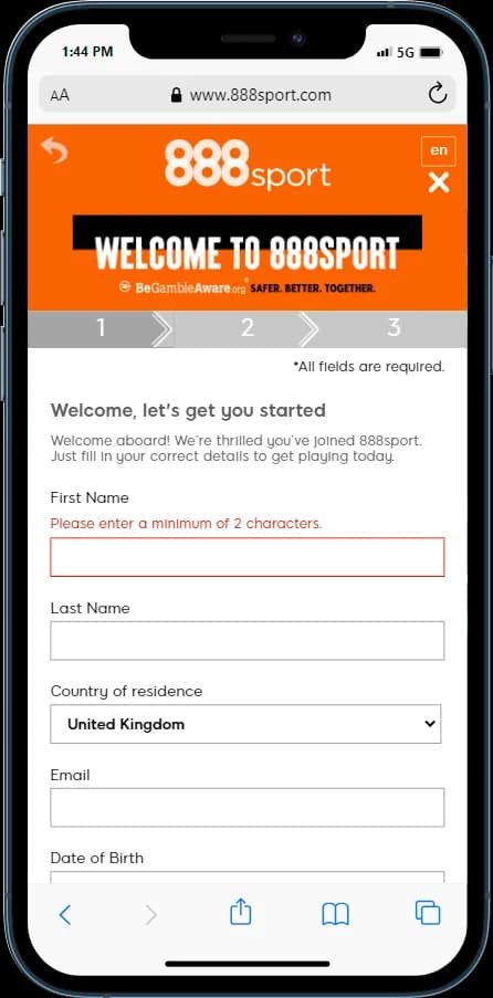 888sport Sign up