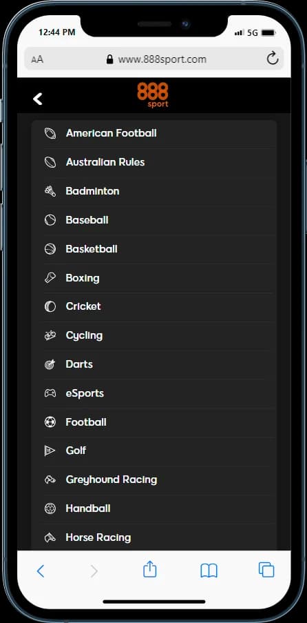 888sport Betting markets