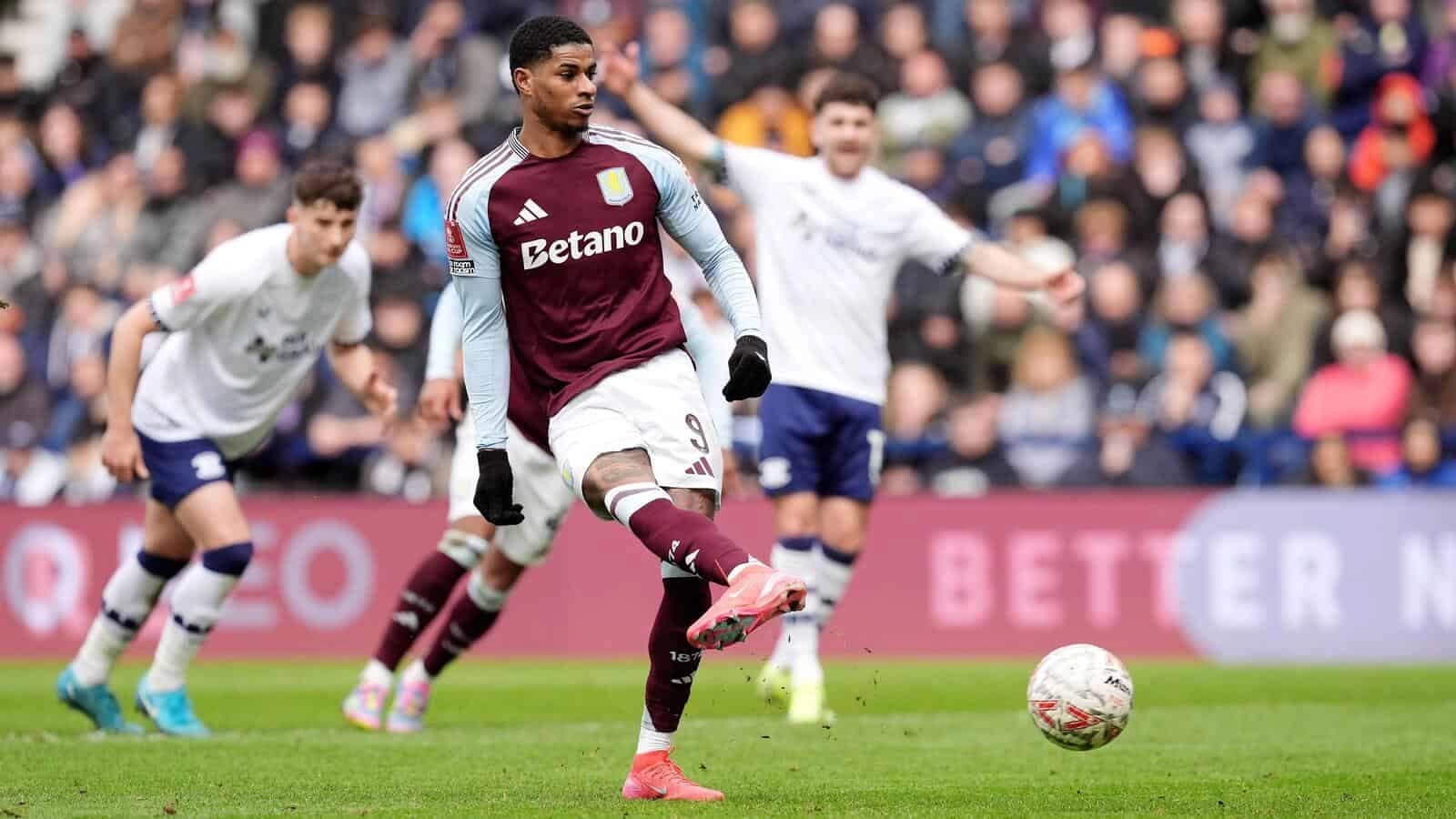 Aston Villa's Marcus Rashford