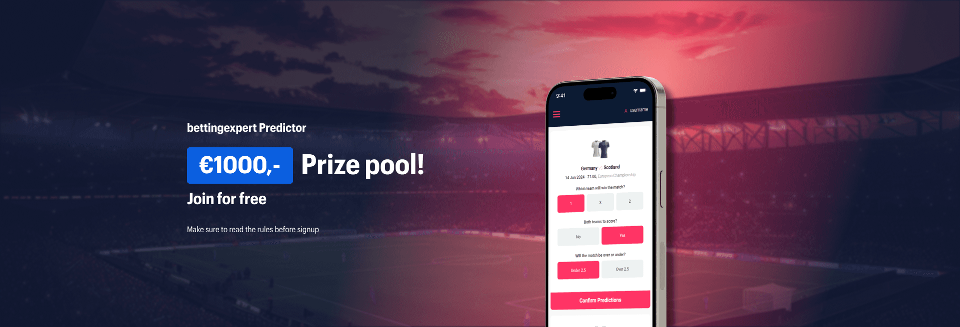 Bettingexpert Predictor offers Users a chance to win some part of 1000 euros Prize Pool