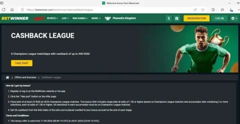 BetWinner Cashback League