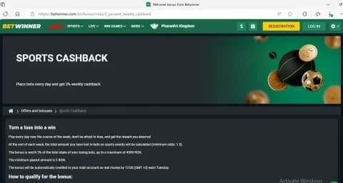 BetWinner Sports Cashback