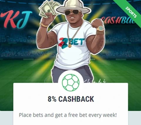 8% Cashback with 22bet