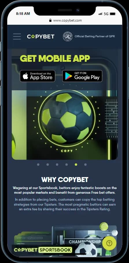CopyBet mobile app