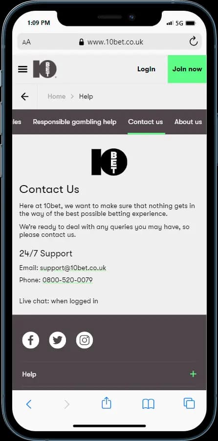 The 10bet customer supportr is available to all of the players 24/7