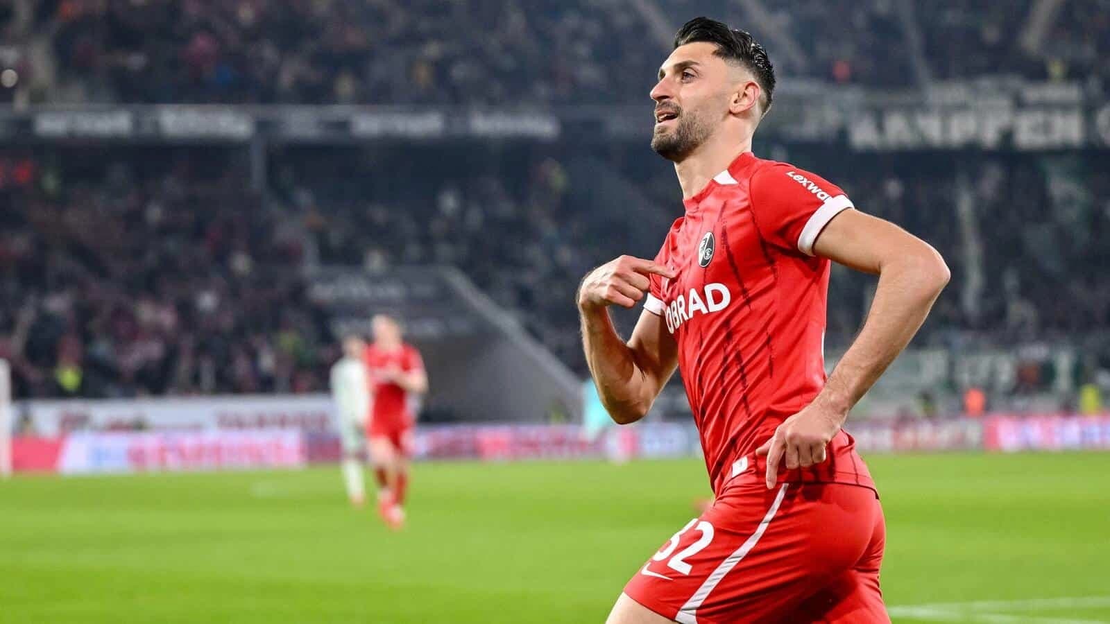 Freiburg's Vincenzo Grifo celebrates after his goal