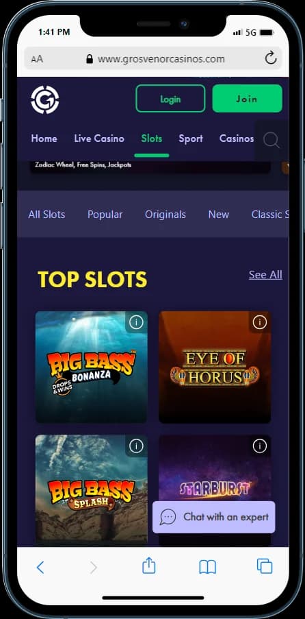 Grosvenor Casino Top Slots