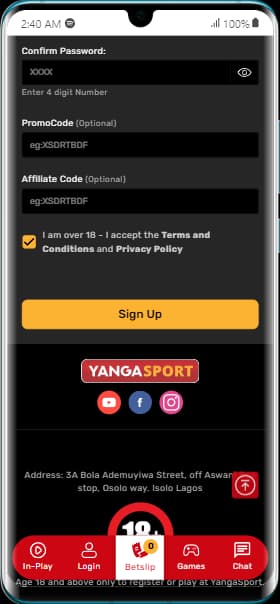 yangasport sign up