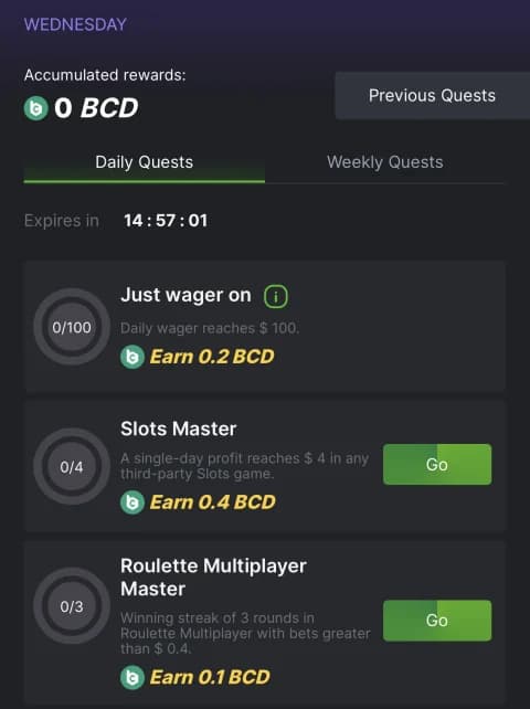 daily and weekly bonus