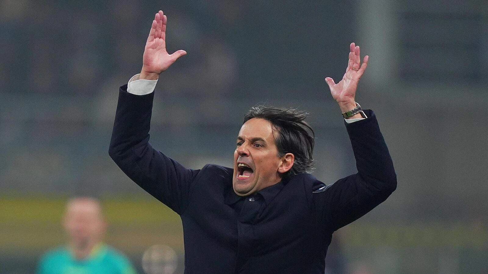 Inter Milan's head coach Simone Inzaghi