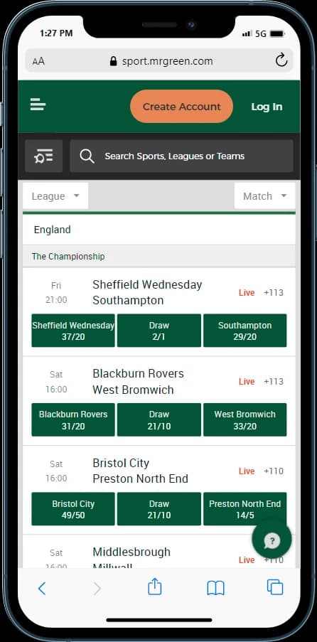 Mr Green Match Specials