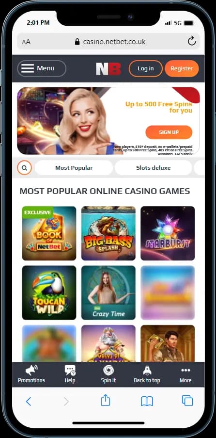 NetBet Online Casino games