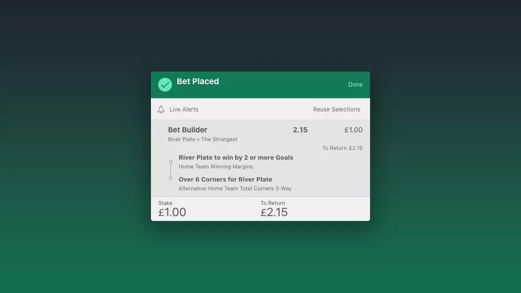 River Plate vs The Strongest Bet Builder