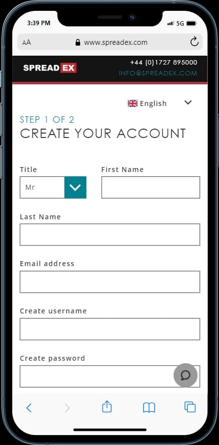 SpreadEx Sign Up