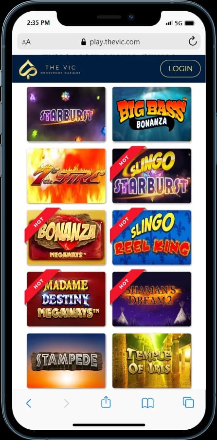 The Vic Online Casino Games