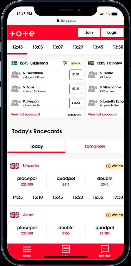 Tote Live Betting
