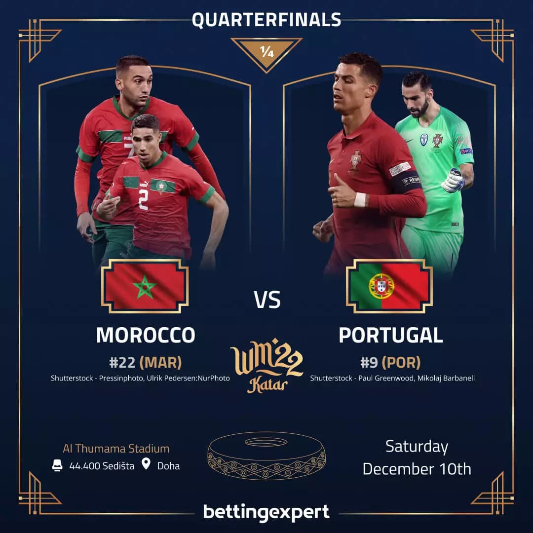 WC Morocco vs Portugal quaterfinals
