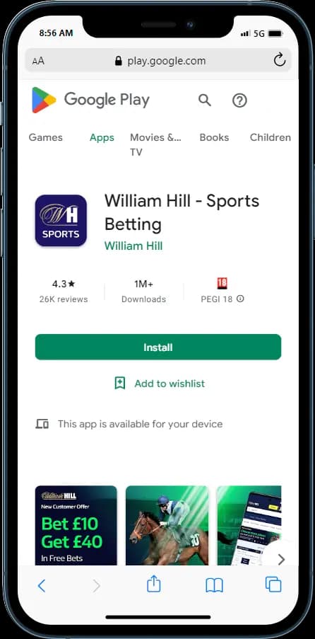 William Hill Android app
