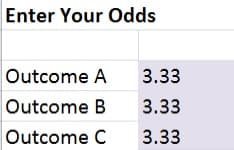 Arbitrage Excel Spreadsheet