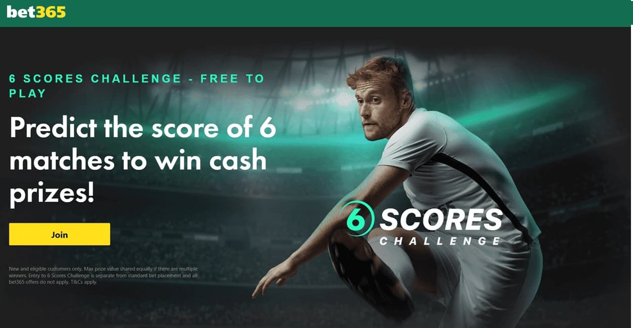 bet365 6 scores challenge