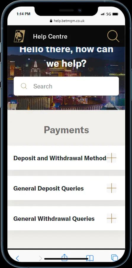 BetMGM Payment Methods 