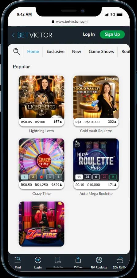 BetVictor Live Casino 