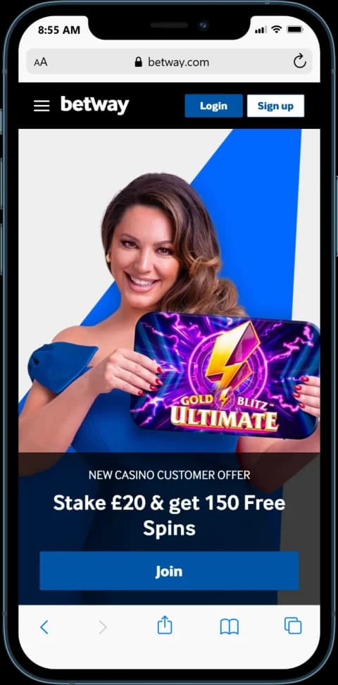 betway Casino Bonus - Stake £20 & get 150 Free Spins