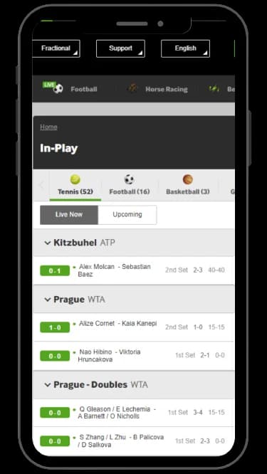Betway Bookmaker - In play betting 