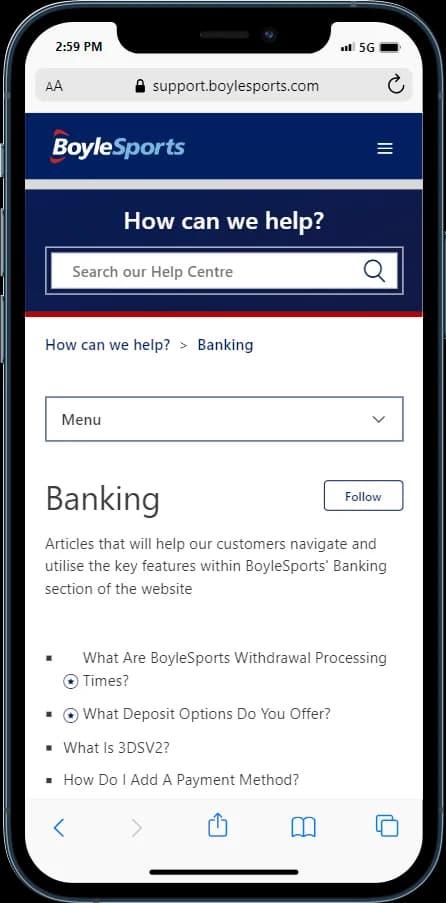 BOYLE Sports Banking
