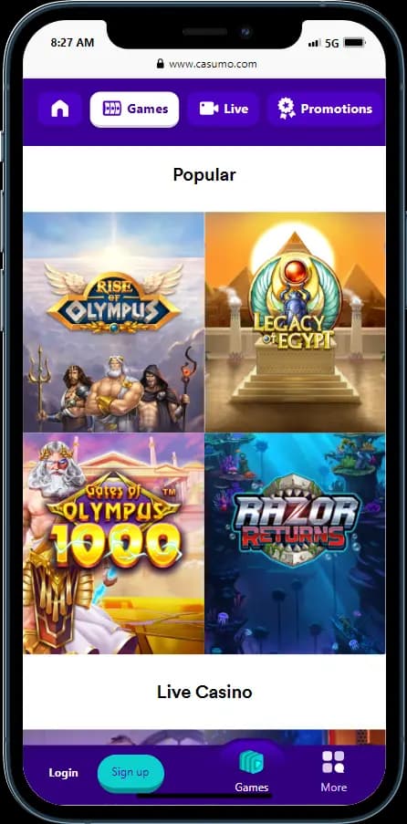 Casumo Casino Popular Games