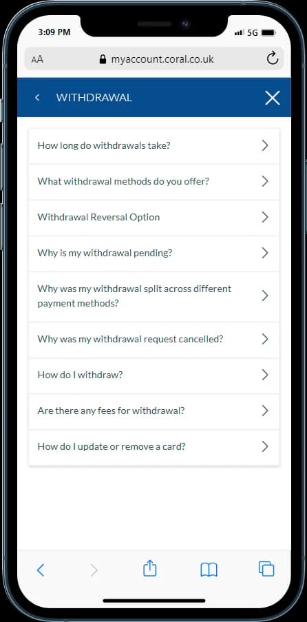 Coral Withdrawal FAQs