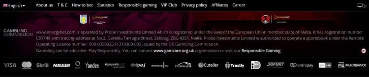 EnergyBet Licence