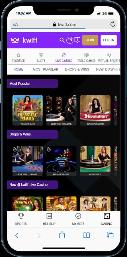 kwiff Live Casino