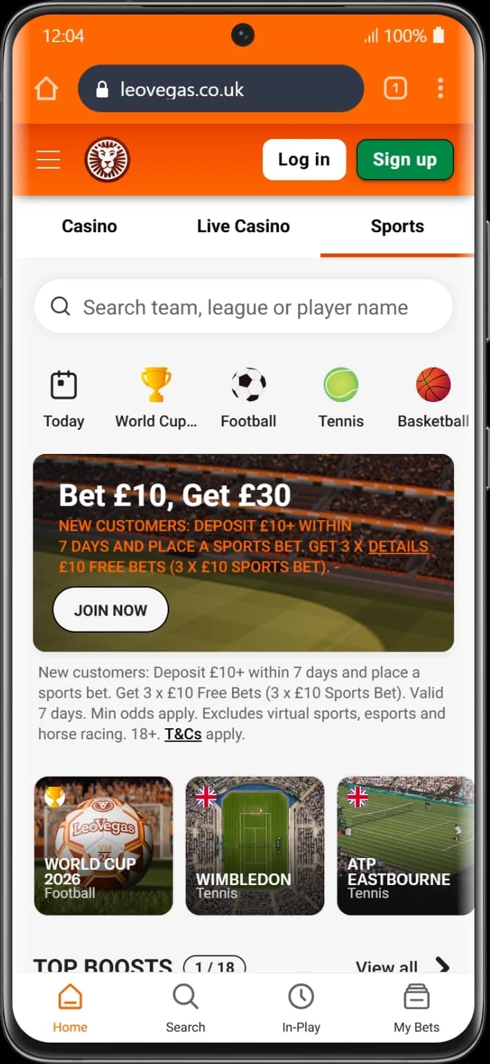 Leovegas bonus