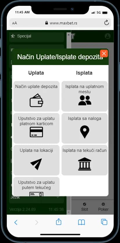 MaxBet Metod Plaćanja
