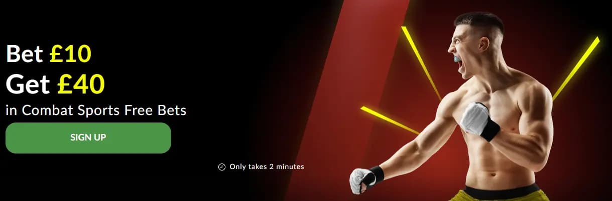 Parimatch Boxing Welcome Offer - Combat Sports - Bet £10 Get £40 