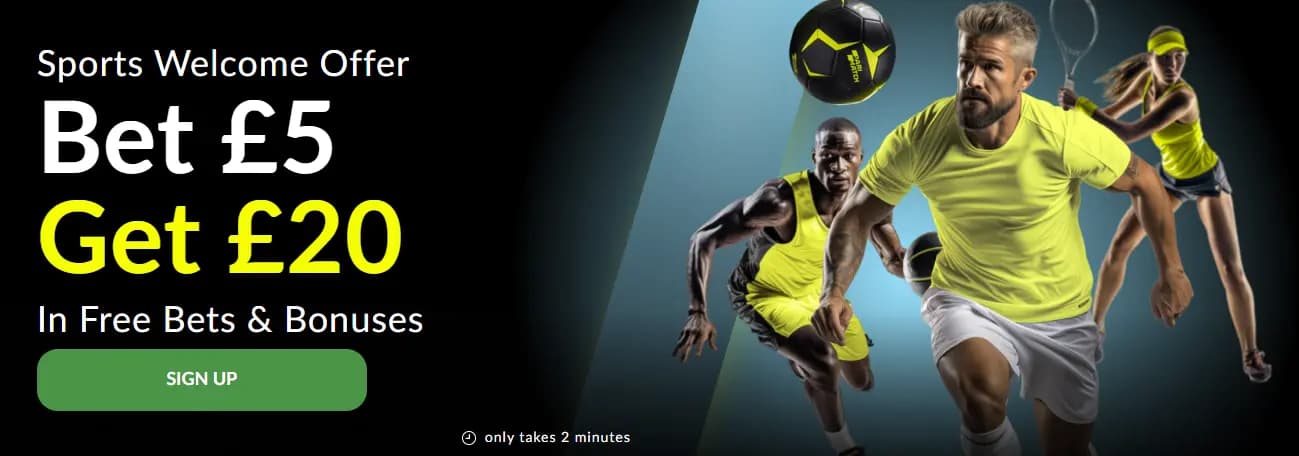 Parimatch Sport Welcome Offer - Bet £5 Get £20 in Free Bets & Bonuses