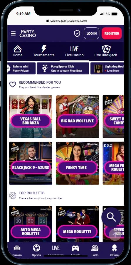 PartyCasino Live Casino
