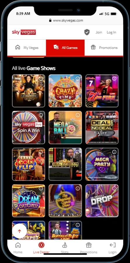 SkyVegas Live Casino