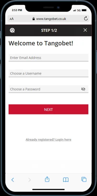 Tangobet Registration
