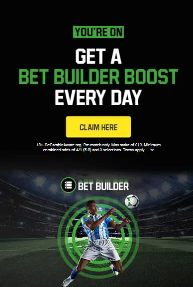 Unibet Special Offer - Get a Bet Builder boosted EVERY DAY! 