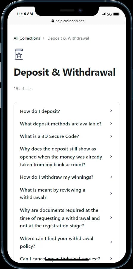 21LuckyBet Payment Options