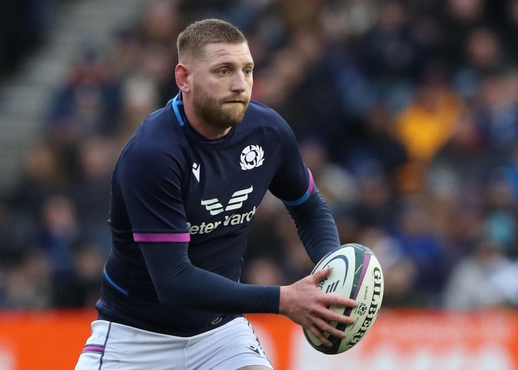 Scotland's Finn Russell in action